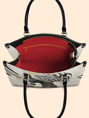 Symphony In Stripes Premium Leather Handbag QR0TV128