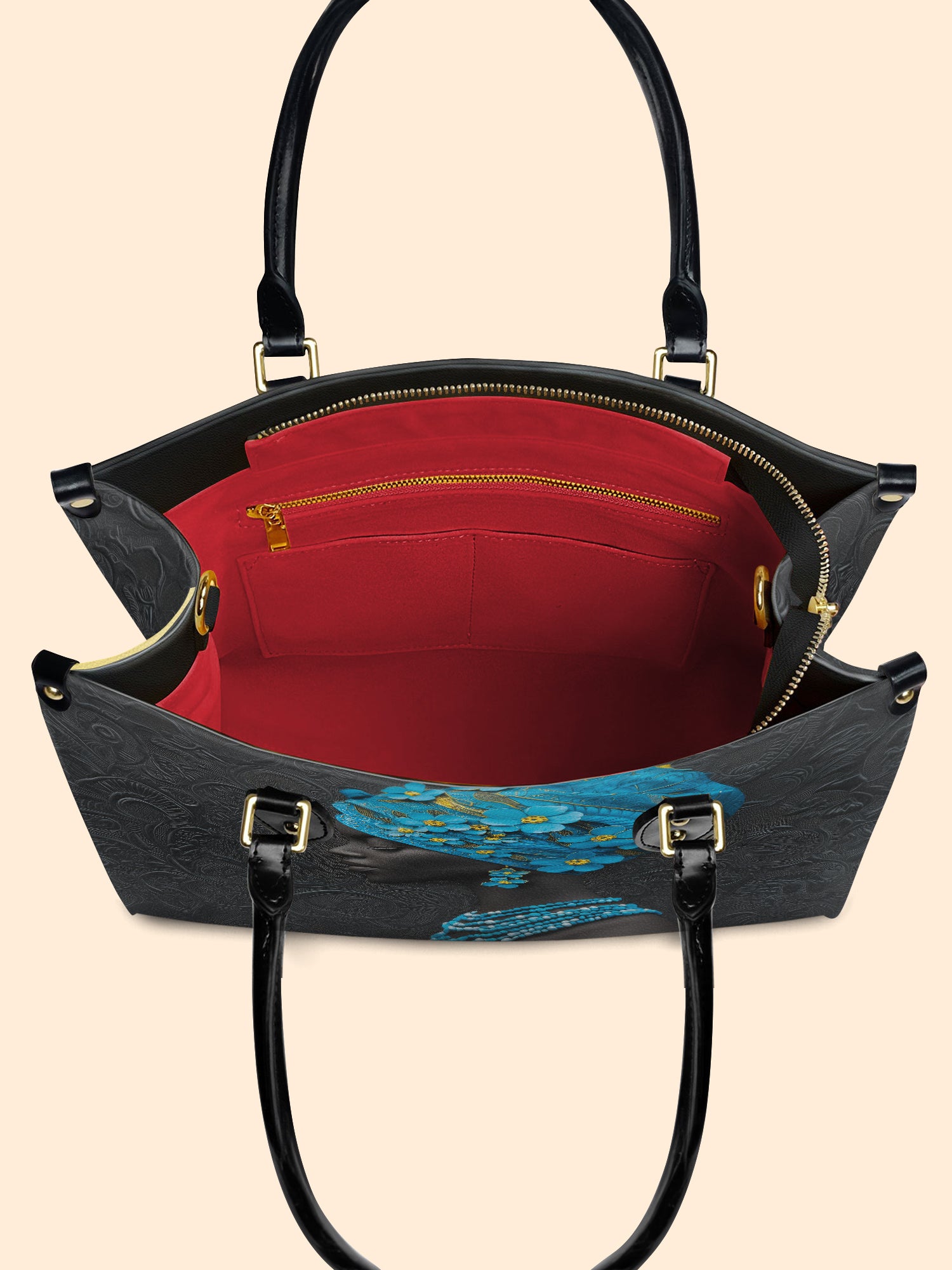 Myosotis Blossom Diva Premium Leather Handbag QR0XD335