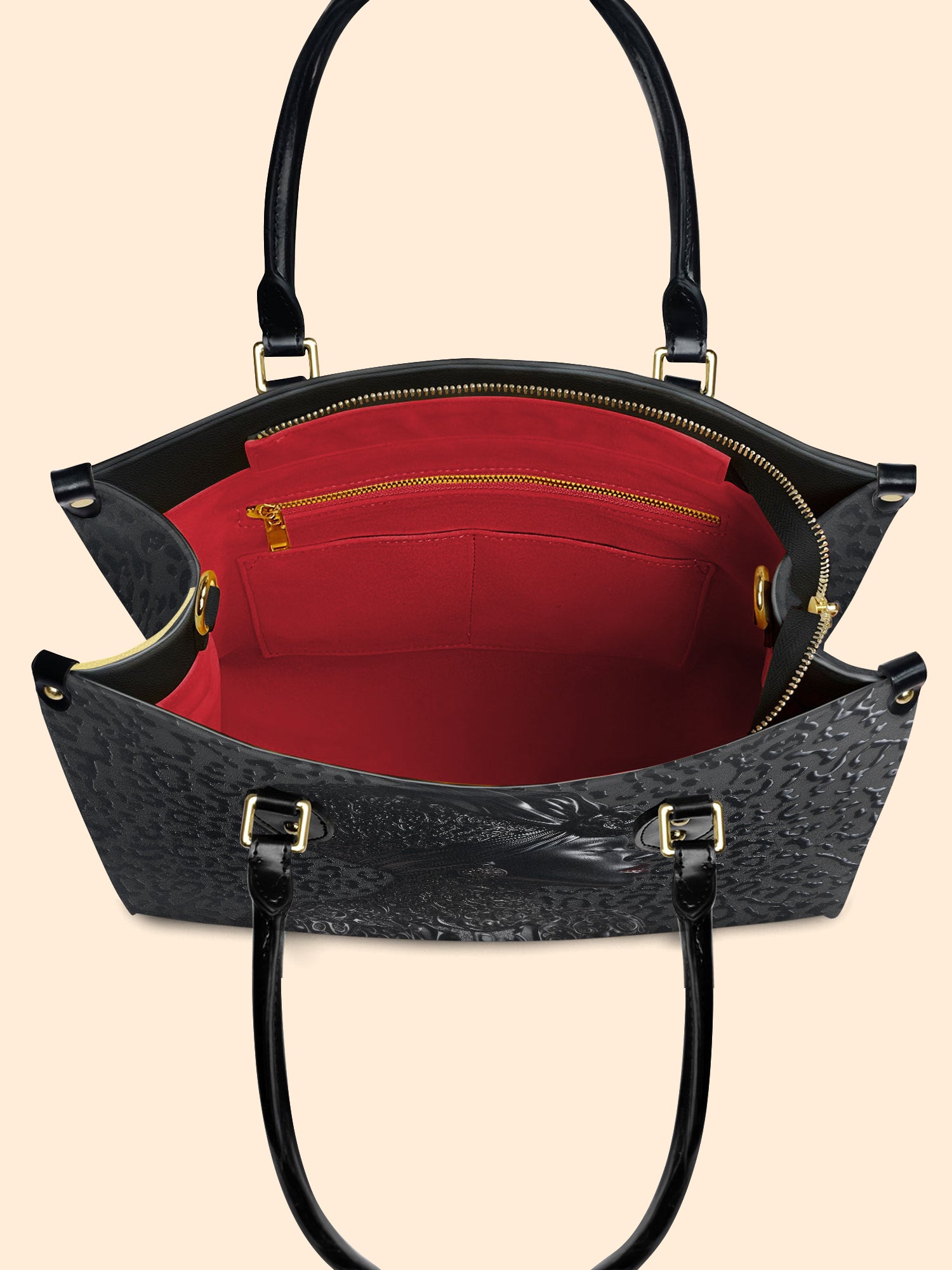 AfroGloss Leopard Premium Leather Handbag QR0XD463