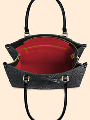 AfroGloss Leopard Premium Leather Handbag QR0XD463