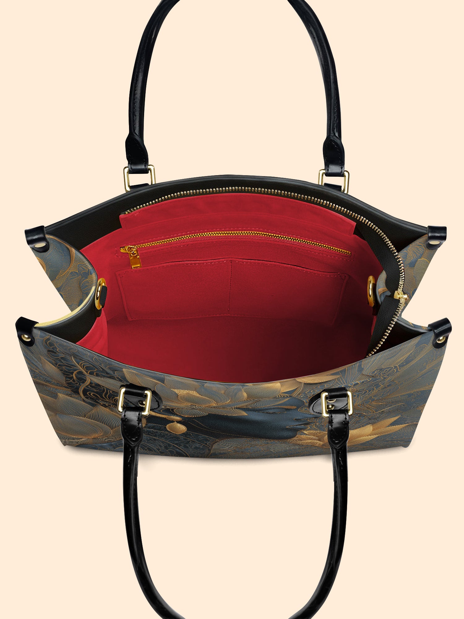 Lotus Grace Premium Leather Handbag QR0HH128