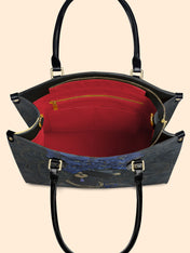 Bluebonnet Moon Empress Premium Leather Handbag QR0XD331