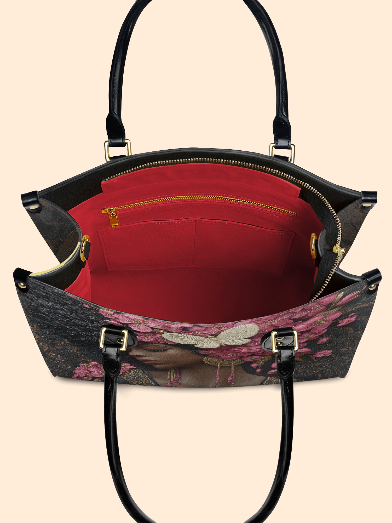 Blossom Queen Premium Leather Handbag QR0HH056