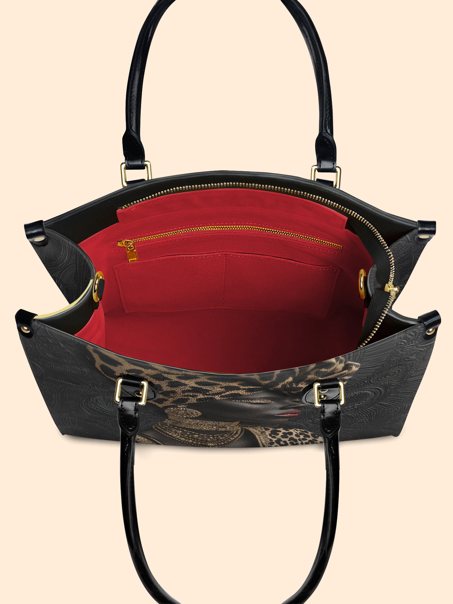 African Grace Premium Leather Handbag QR0XD454