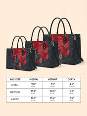 Crimson Poppy Crown Premium Leather Handbag QR0XD332