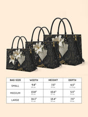 Ivory Lily Goddess Premium Leather Handbag QR0XD334