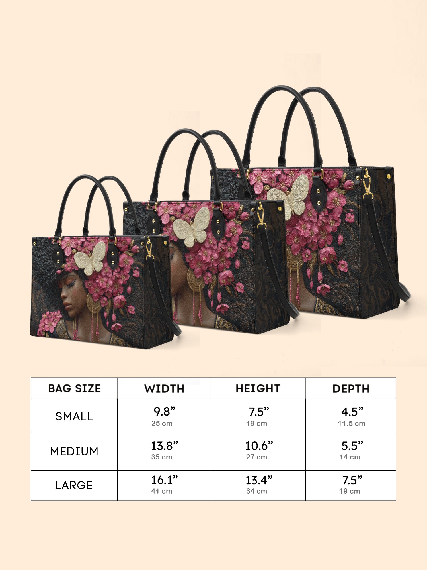 Blossom Queen Premium Leather Handbag QR0HH056
