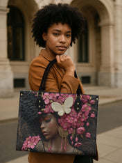 Blossom Queen Premium Leather Handbag QR0HH056