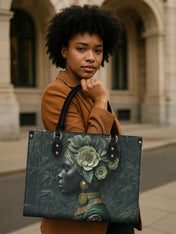 Emerald Cherokee Rose Premium Leather Handbag QR0XD333