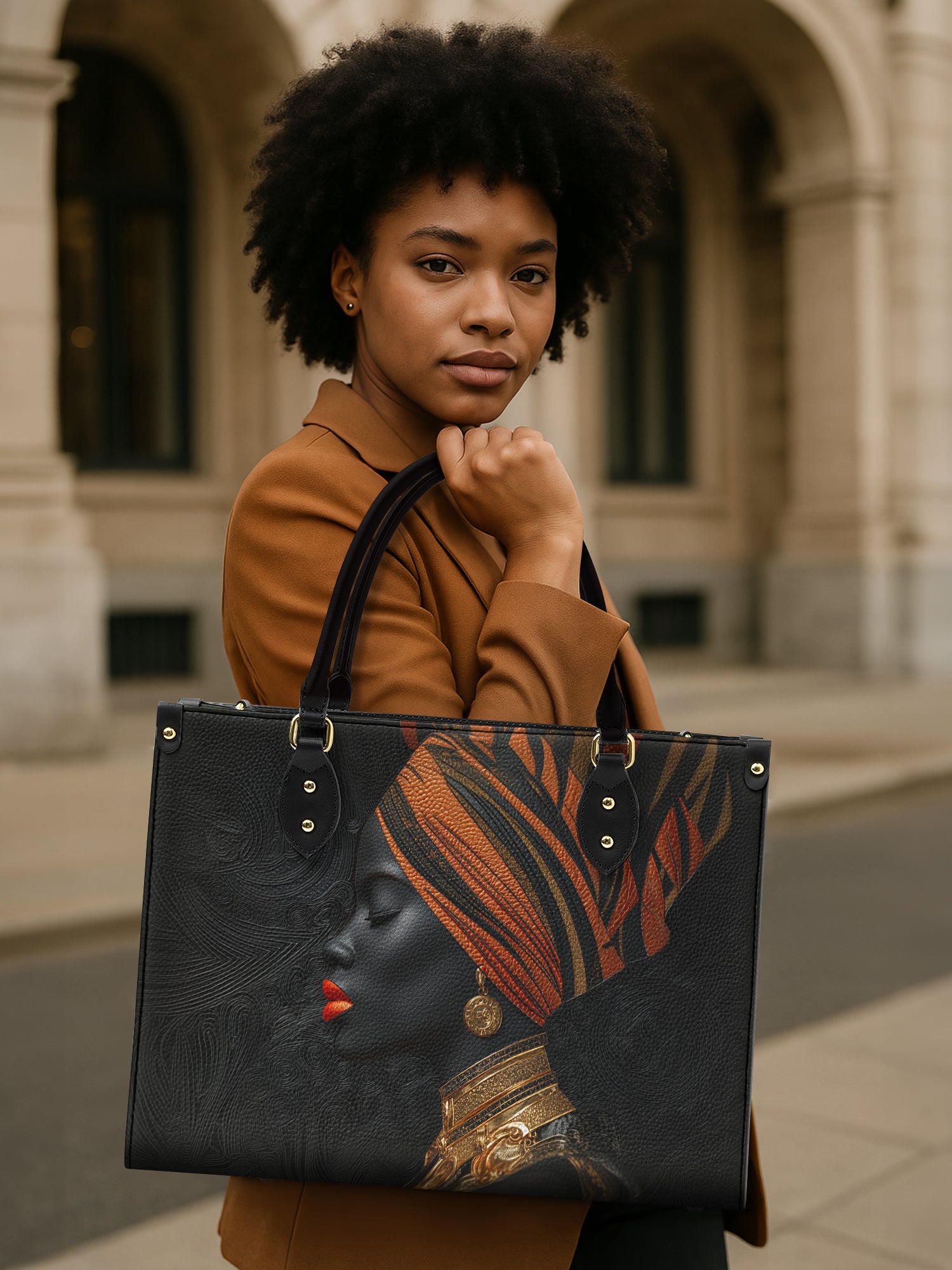 Ancestral Proud Premium Leather Handbag QR0XD457