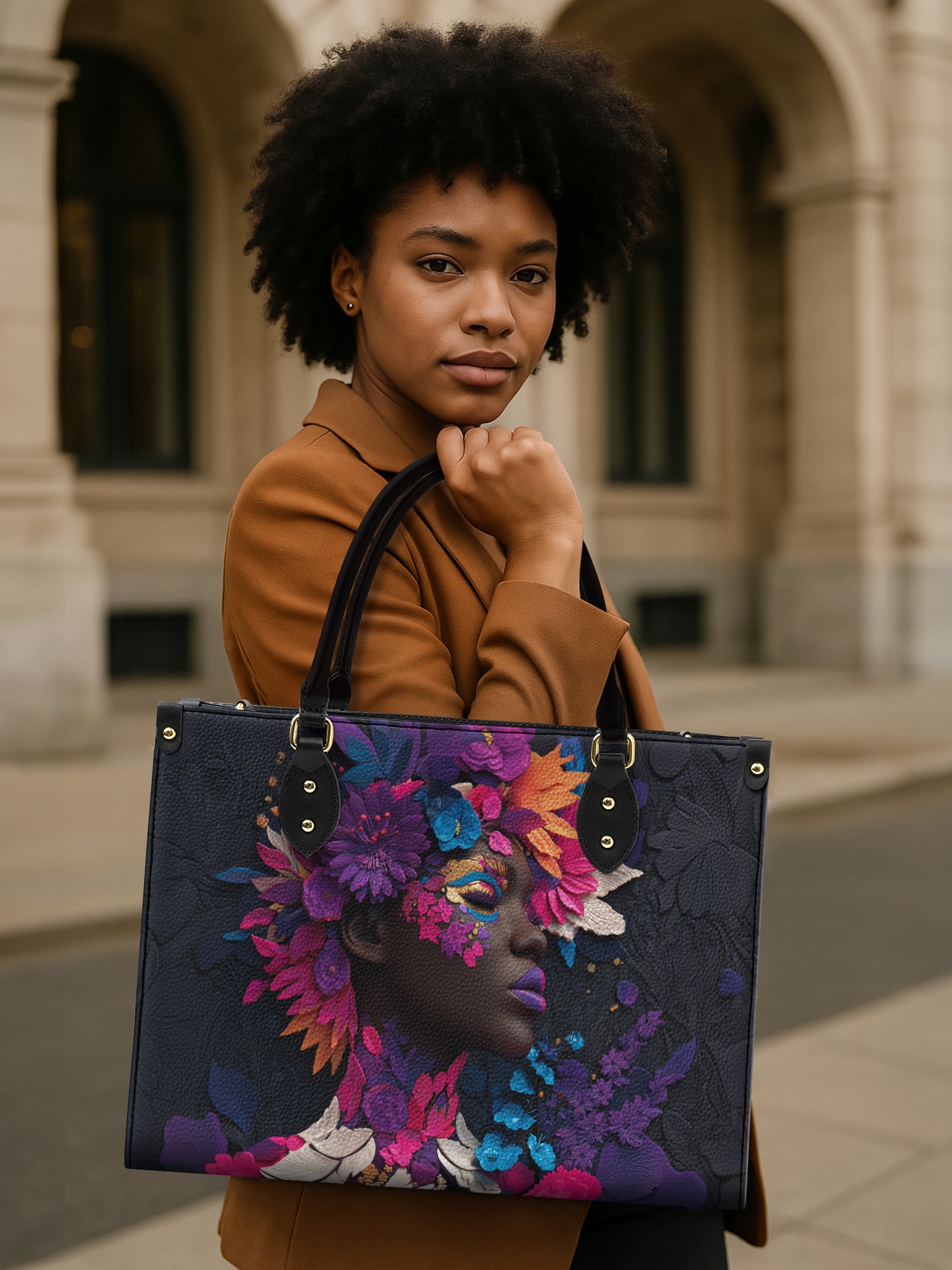 Amethyst Glow Premium Leather Handbag QR0TD223