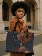 Adinkra Essence Premium Leather Handbag QR0XD456