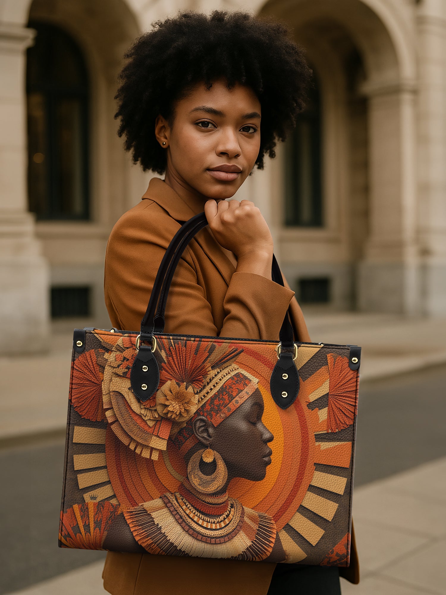 Heritage Crown Premium Leather Handbag QR0TD248