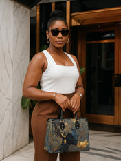 Lotus Grace Premium Leather Handbag QR0HH128