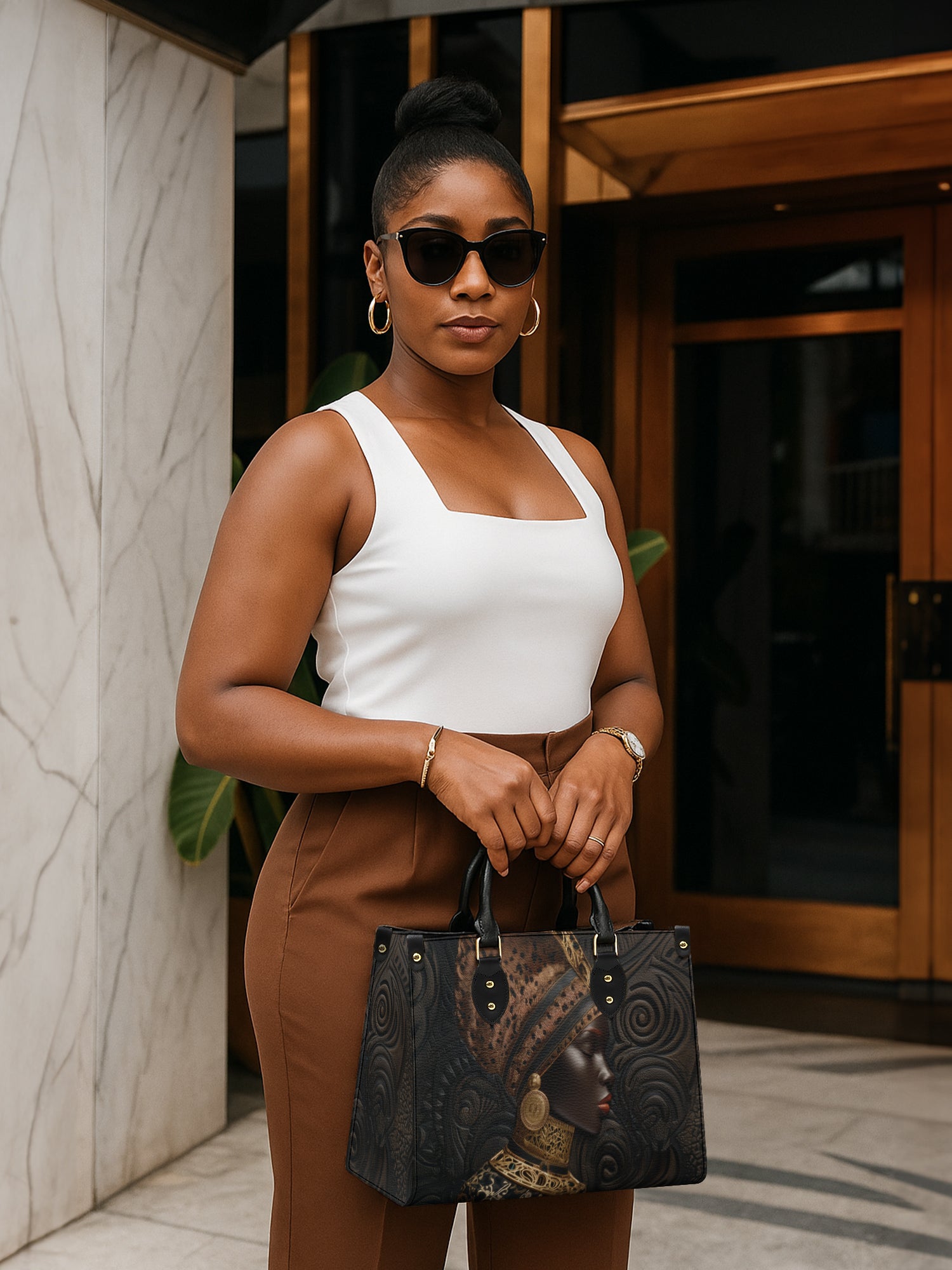 Ancestral Weave Premium Leather Handbag QR0XD453