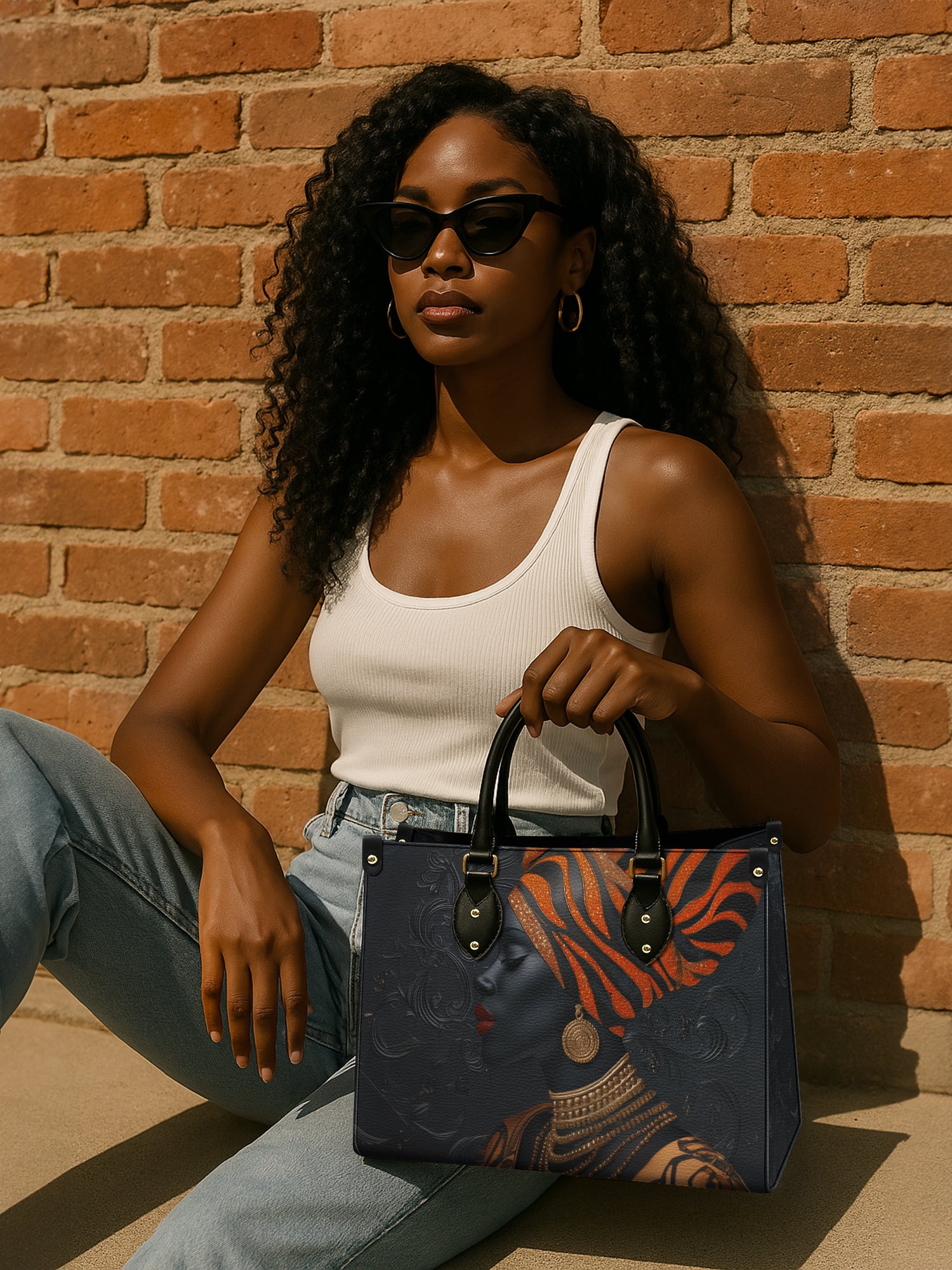 Adinkra Essence Premium Leather Handbag QR0XD456