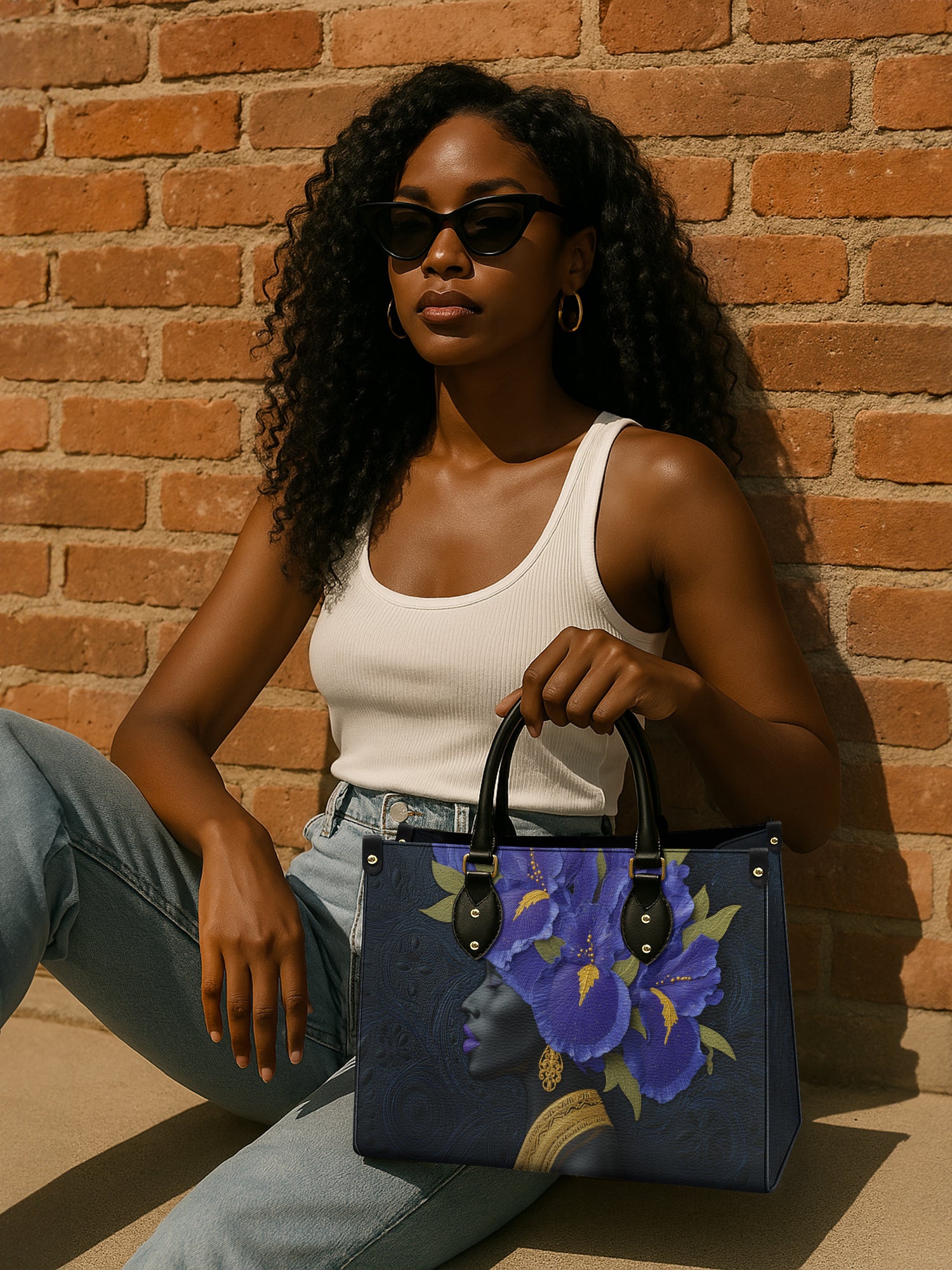 Iris Crown Premium Leather Handbag QR0XD337