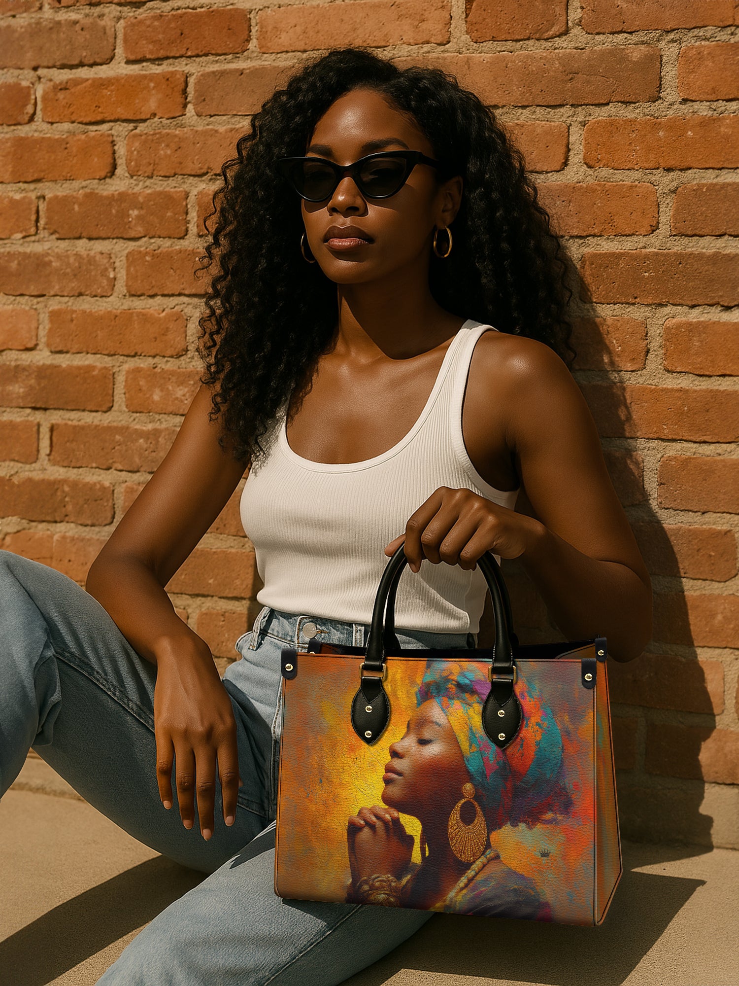 Ebon Grace Premium Leather Handbag QR0HH086