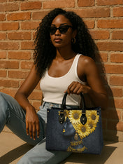 Sunflower Majesty Premium Leather Handbag QR0XD336