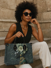 Emerald Cherokee Rose Premium Leather Handbag QR0XD333