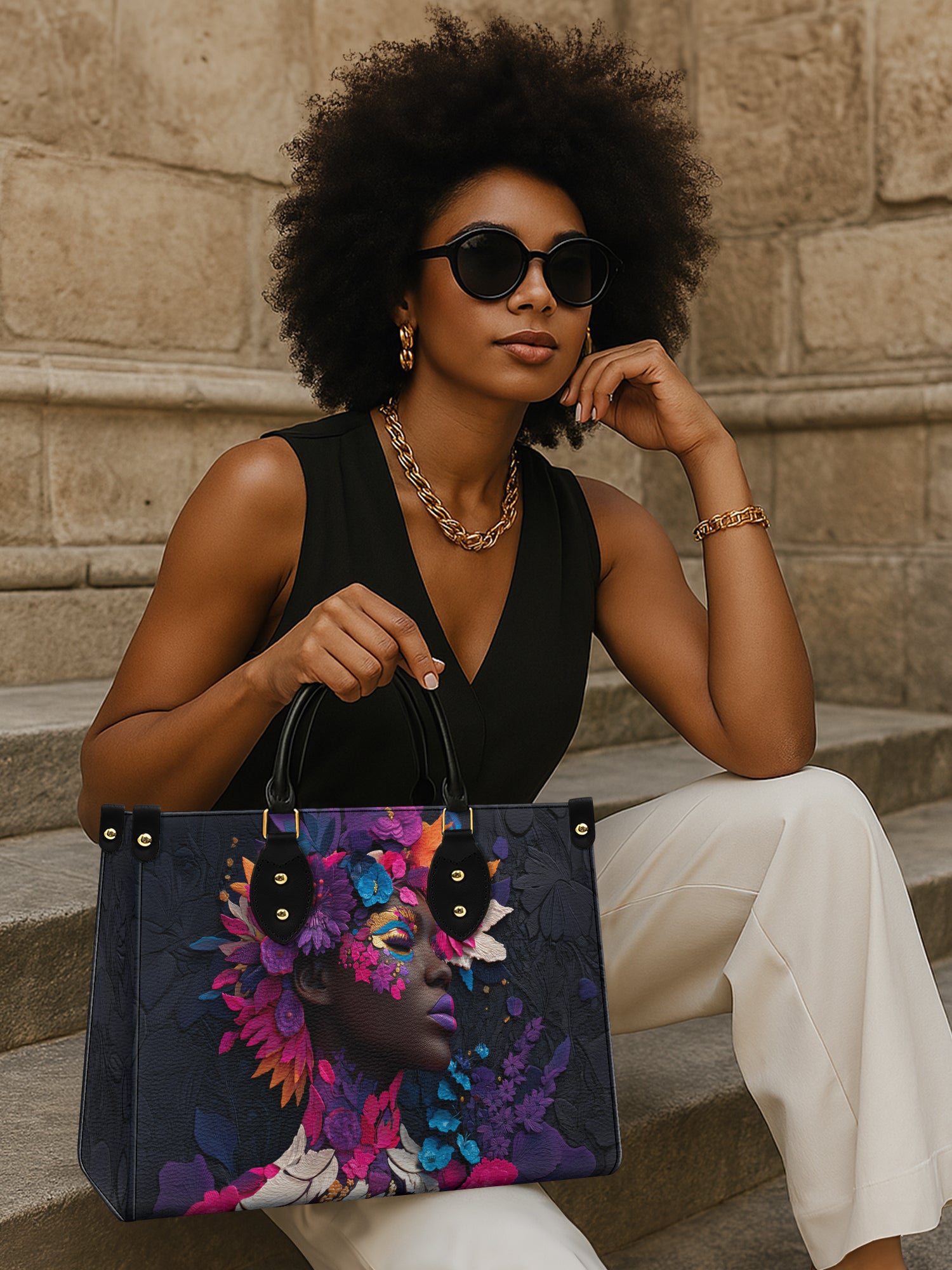 Amethyst Glow Premium Leather Handbag QR0TD223