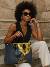 Sunflower Majesty Premium Leather Handbag QR0XD336