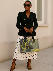 Sunflower Radiance Premium Leather Handbag QR0HH131