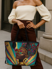 Golden Radiance Classic Shopper Tote QR0XD412