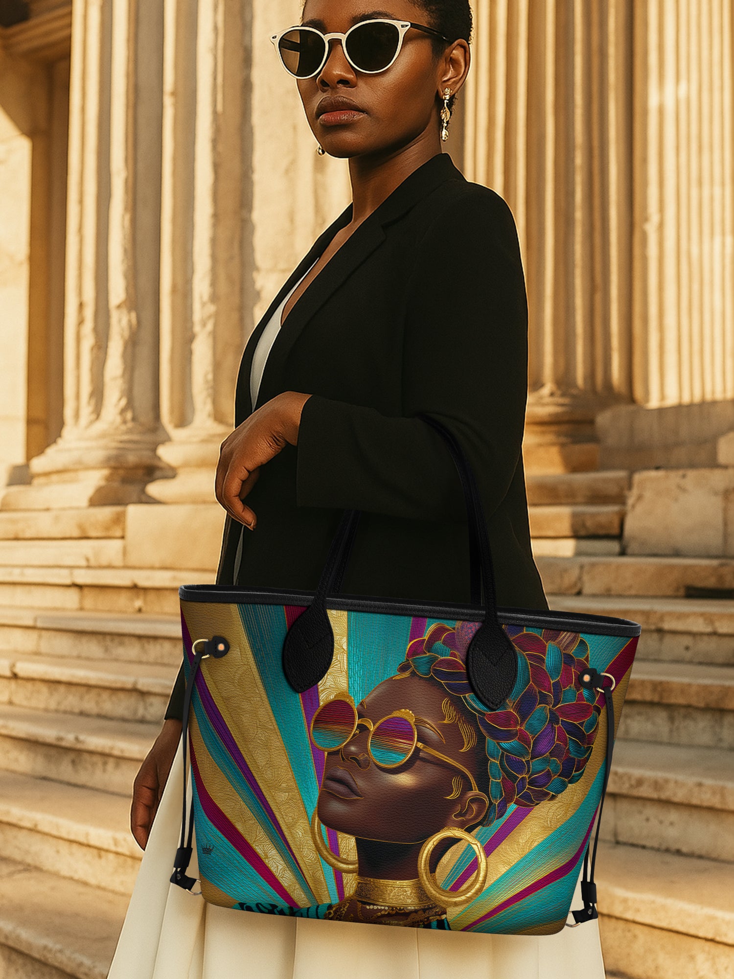 Golden Radiance Classic Shopper Tote QR0XD412