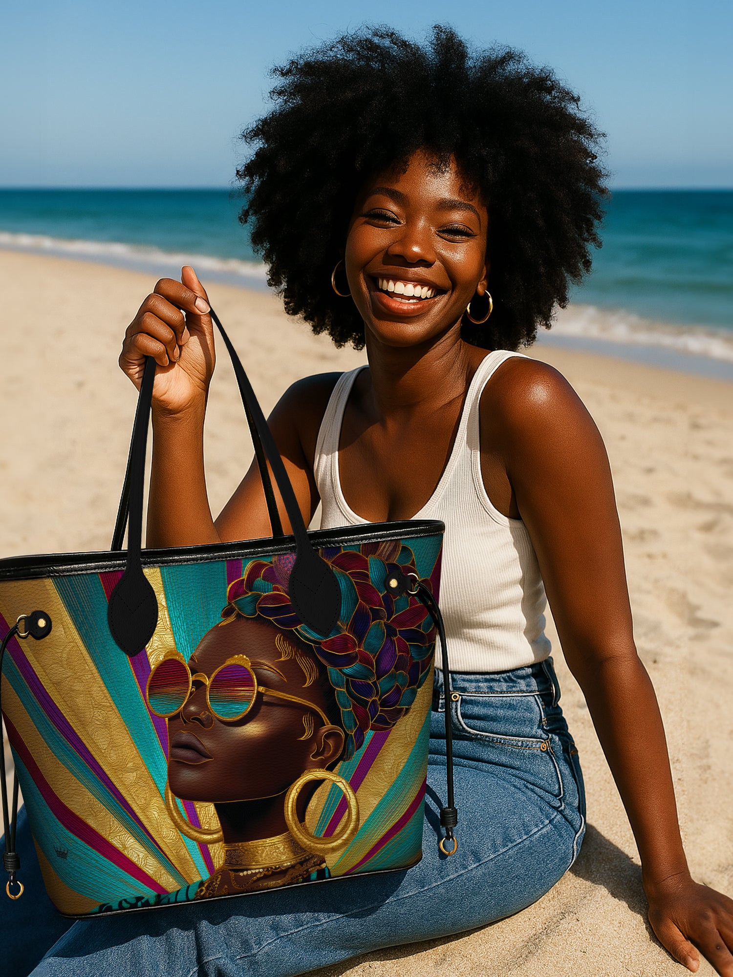 Golden Radiance Classic Shopper Tote QR0XD412