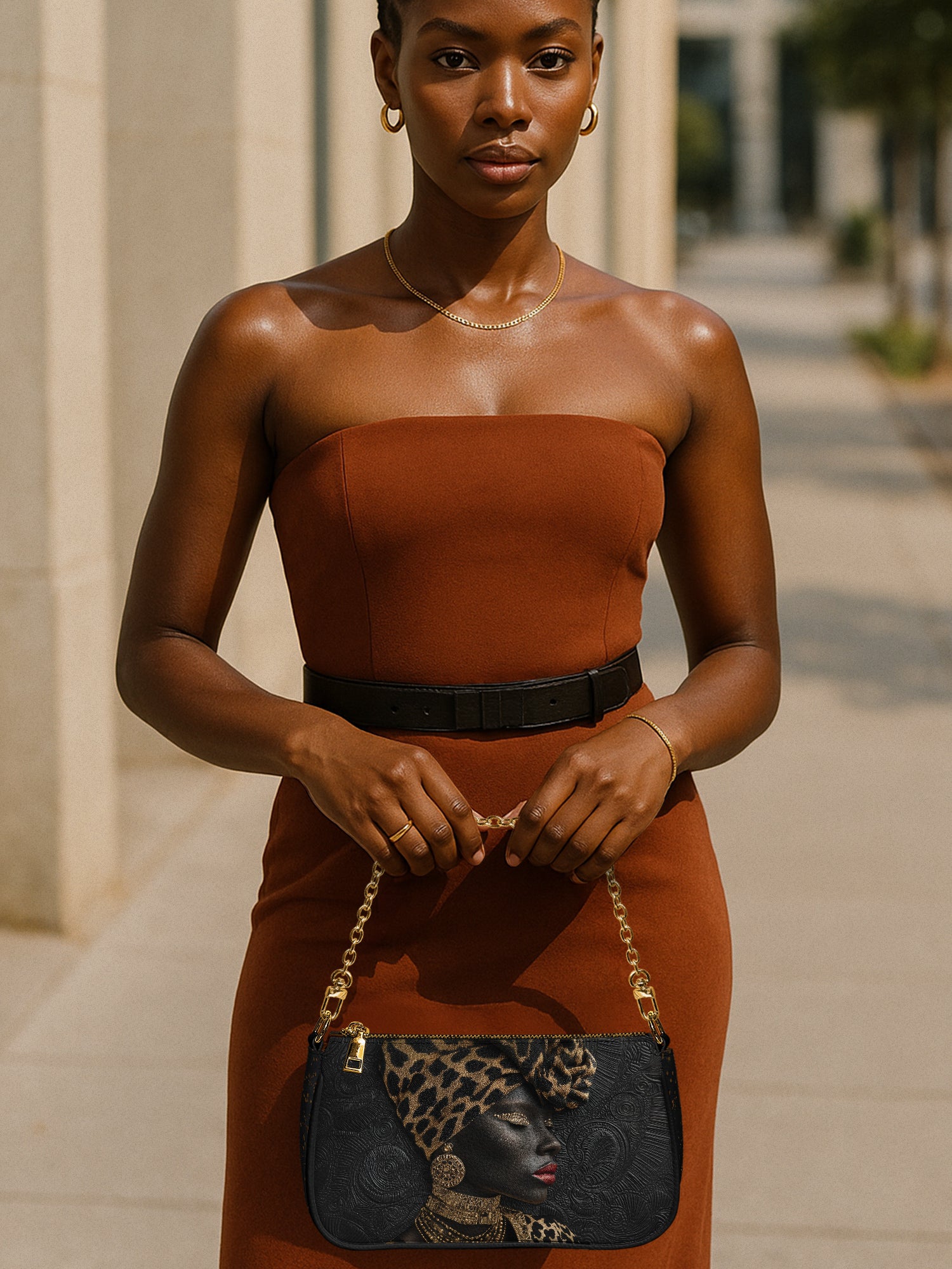 African Grace Classic Zip Pochette QR0XD466