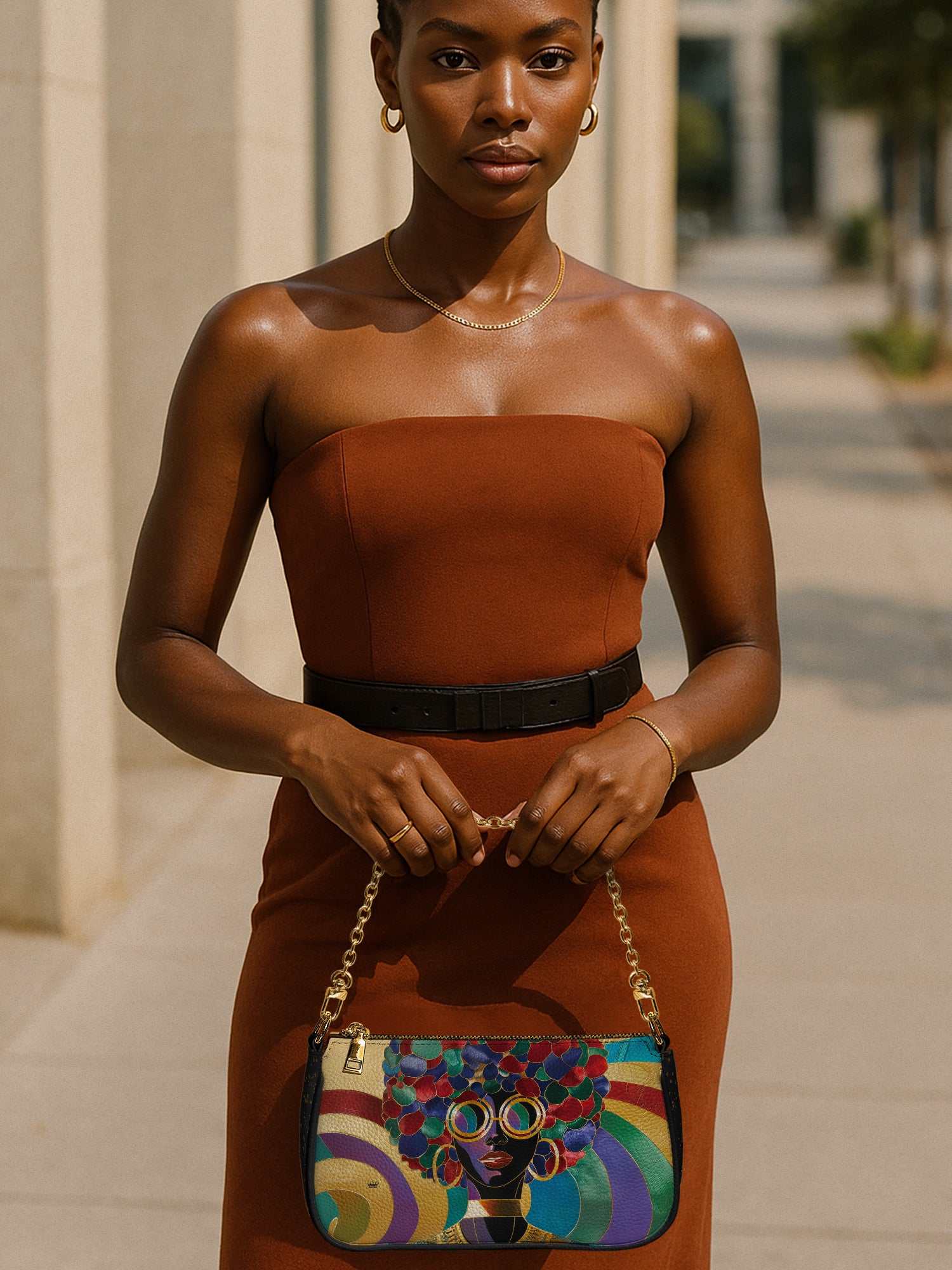 Afro Luxe Spiral Classic Zip Pochette QR0XD419