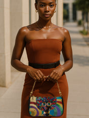 Afro Luxe Spiral Classic Zip Pochette QR0XD419