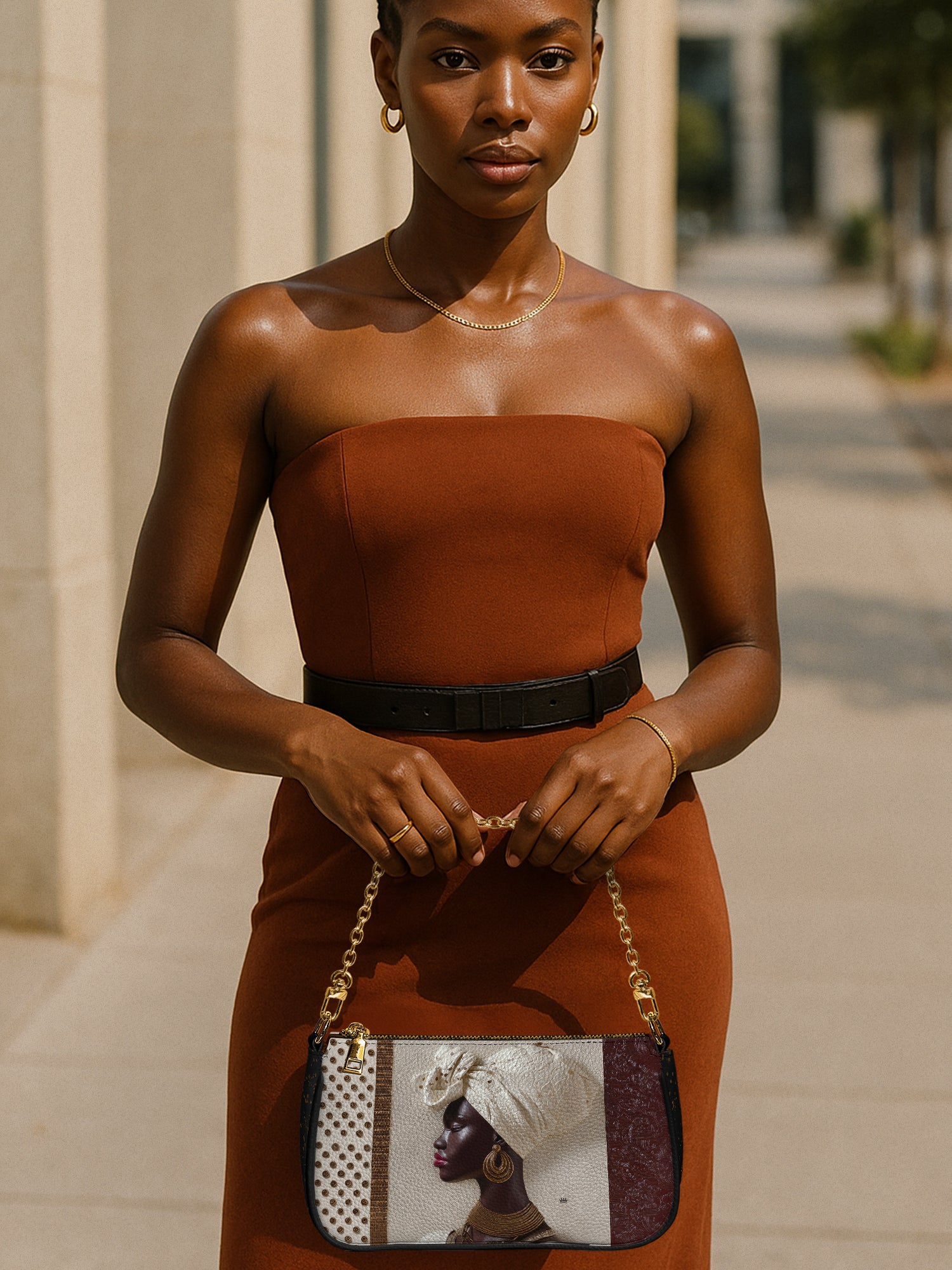 Ivory Luxe Classic Zip Pochette QR0XD582