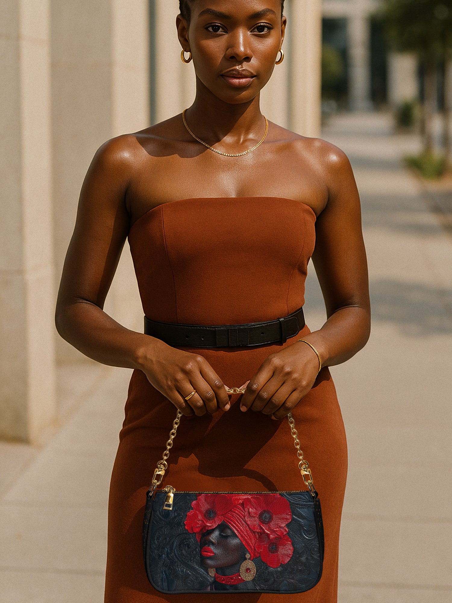 Crimson Poppy Crown Classic Zip Pochette QR0XD340