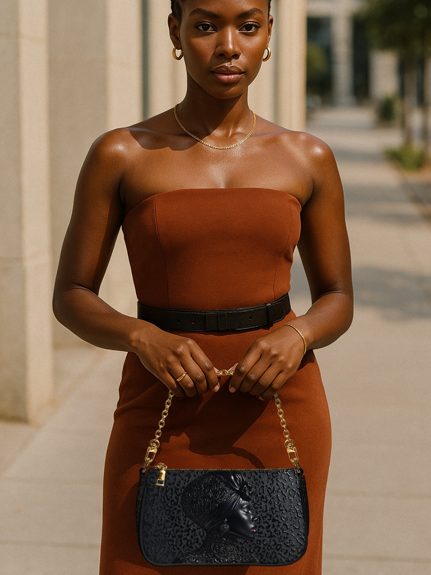 AfroGloss Leopard Classic Zip Pochette QR0XD475