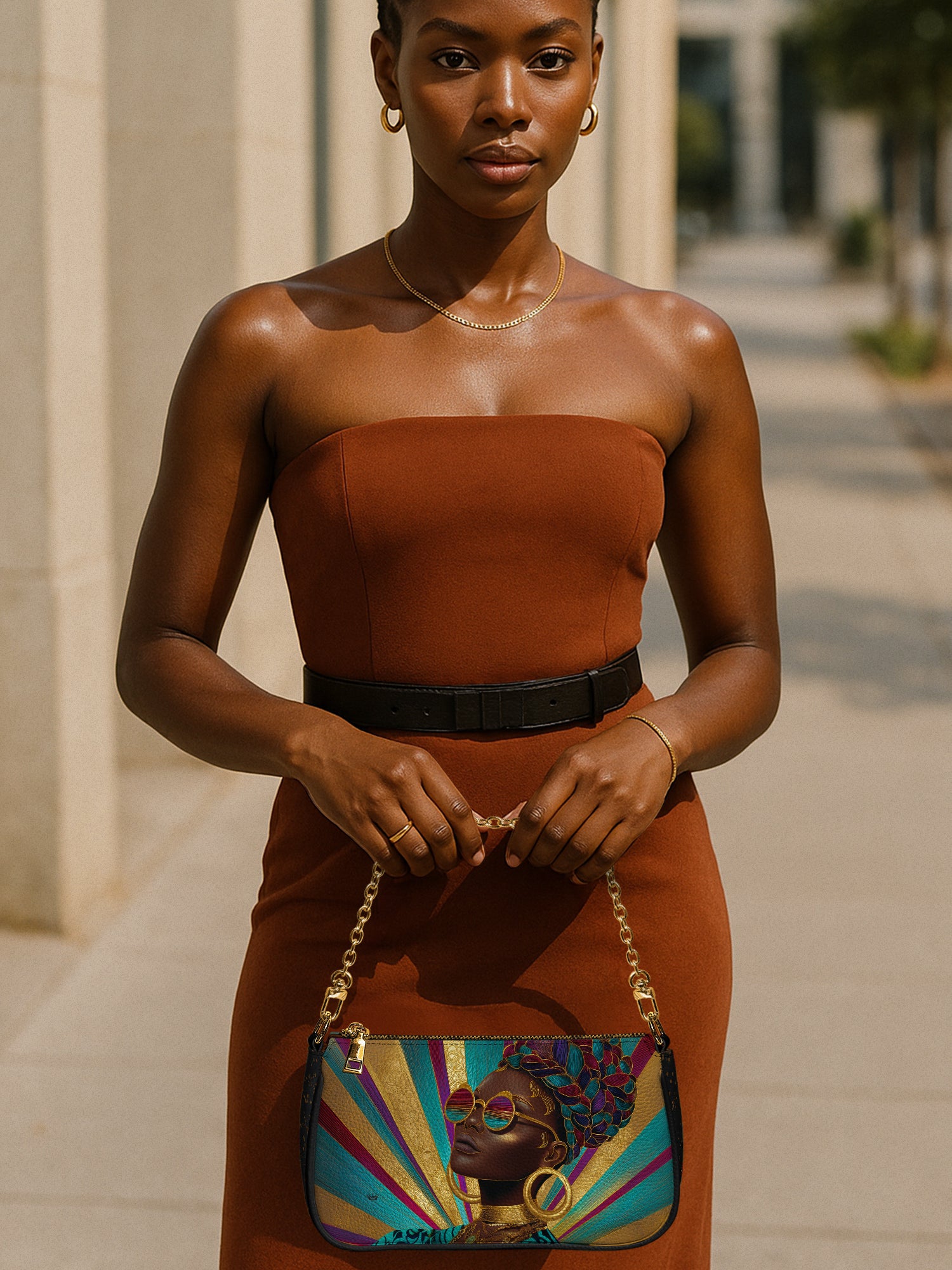 Golden Radiance Classic Zip Pochette QR0XD418