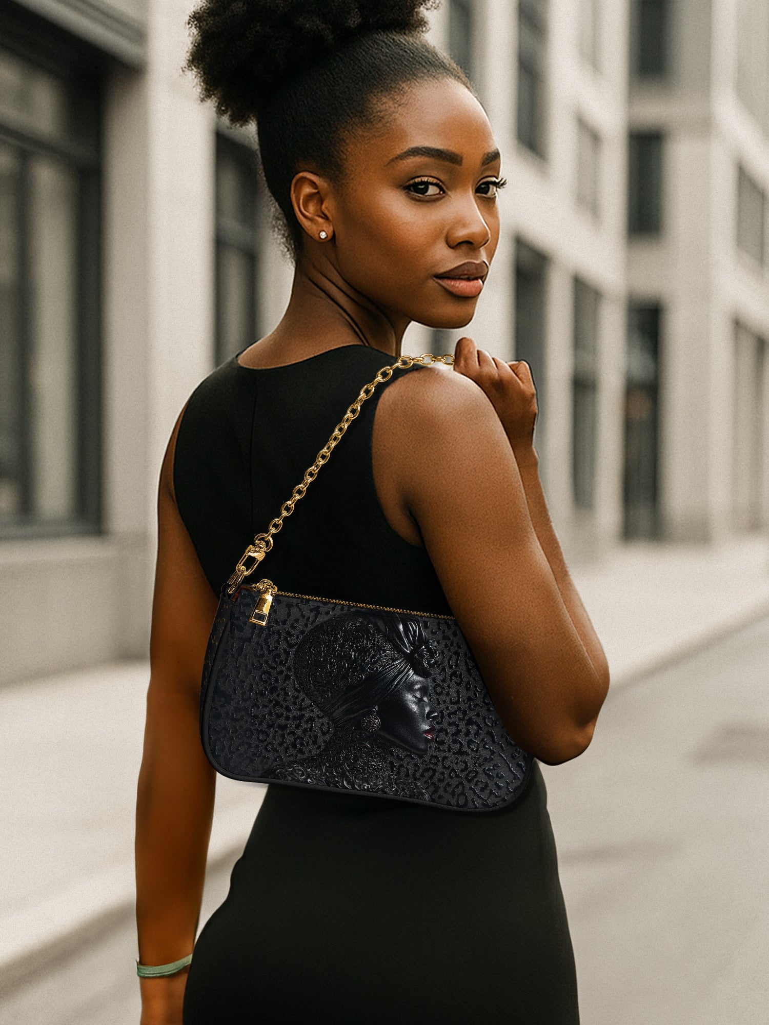 AfroGloss Leopard Classic Zip Pochette QR0XD475