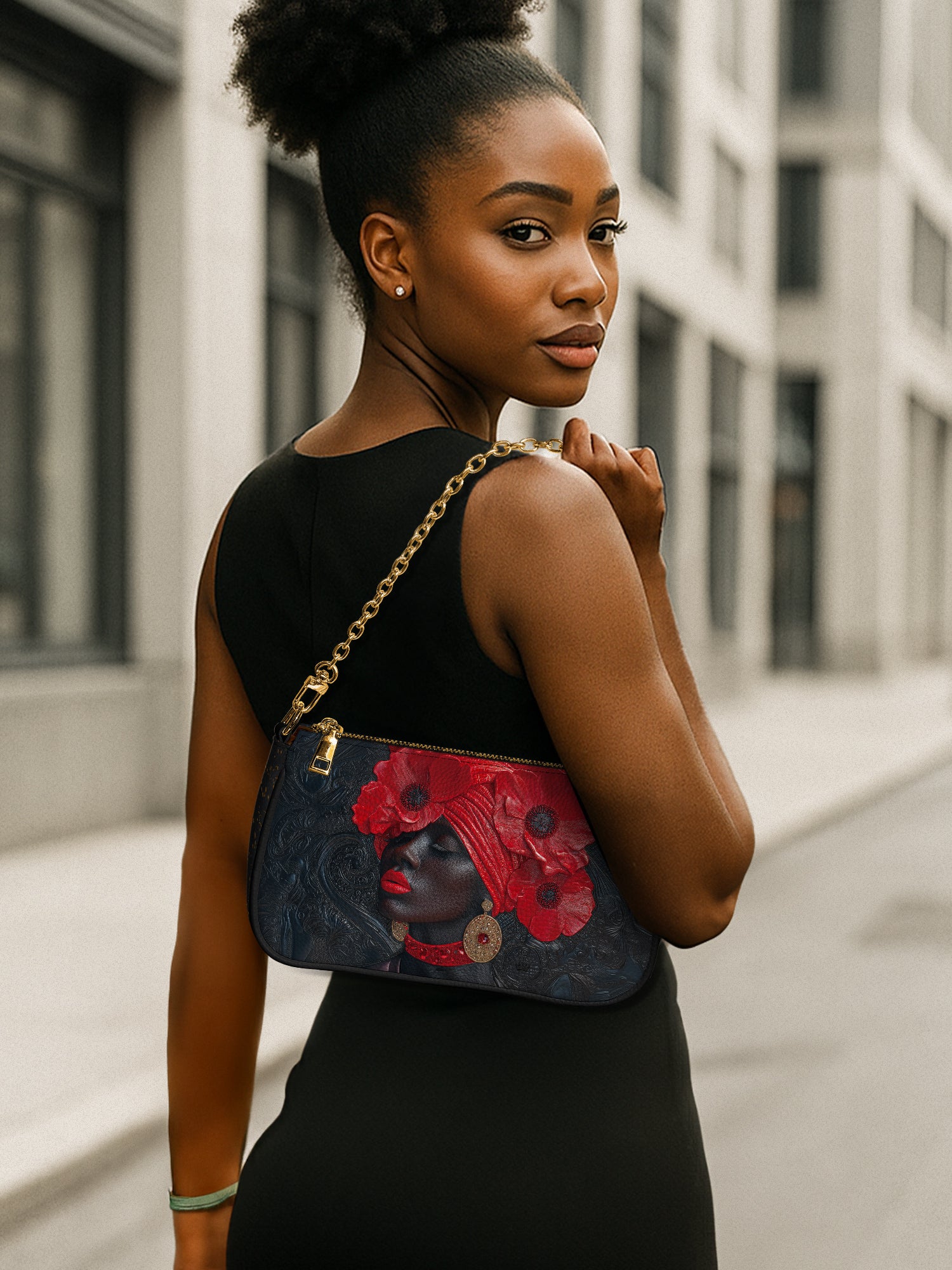 Crimson Poppy Crown Classic Zip Pochette QR0XD340