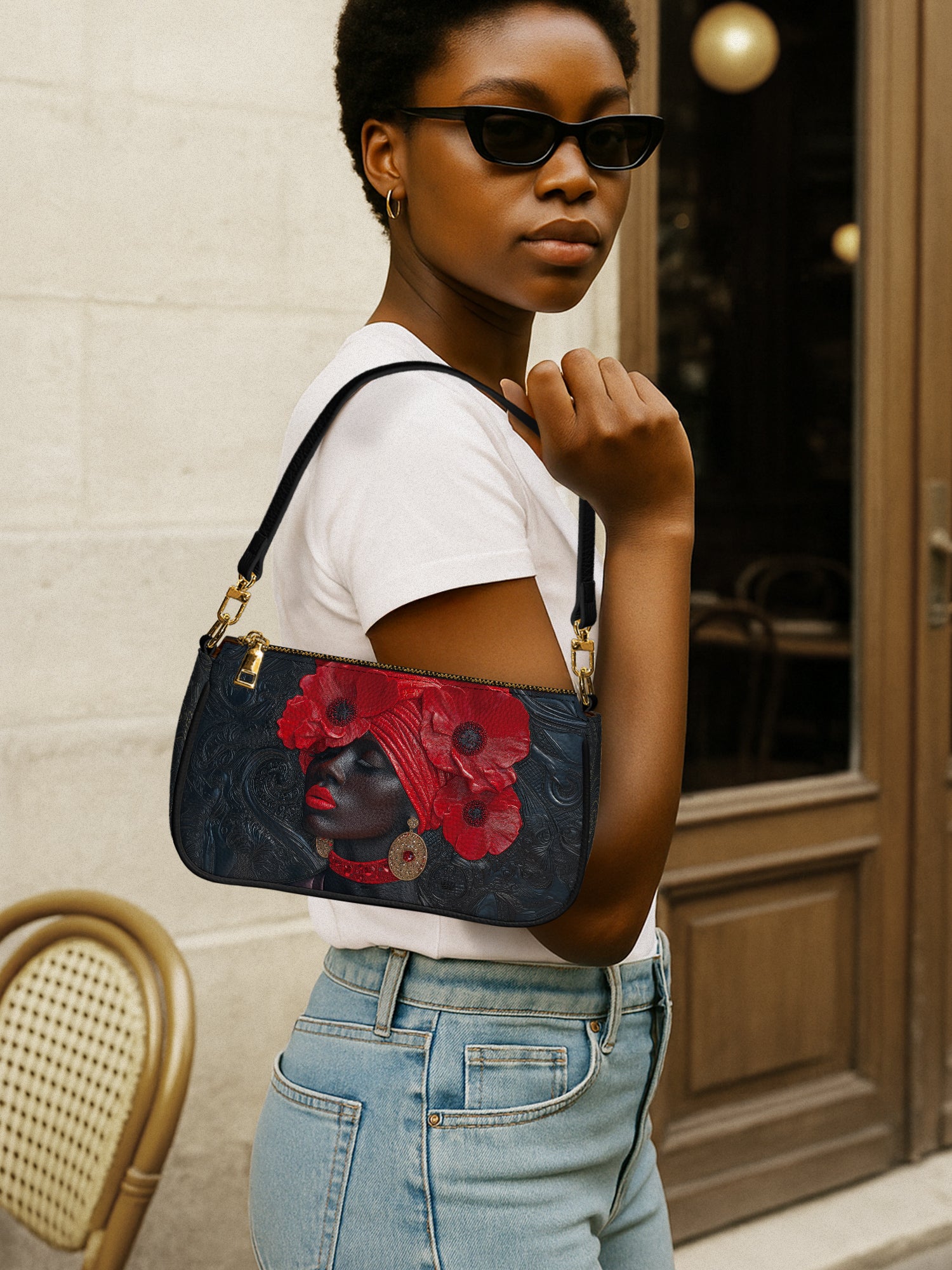 Crimson Poppy Crown Classic Zip Pochette QR0XD340