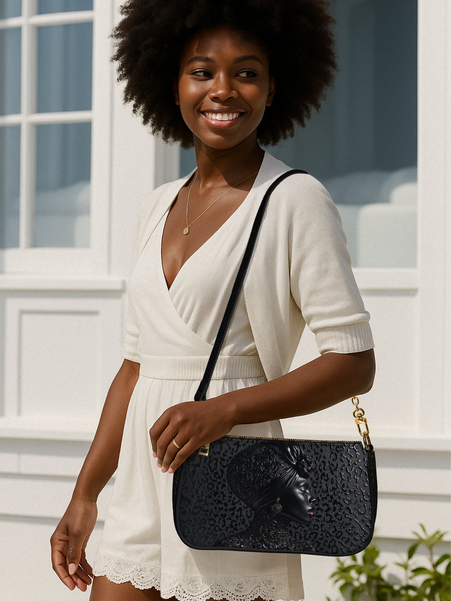 AfroGloss Leopard Classic Zip Pochette QR0XD475