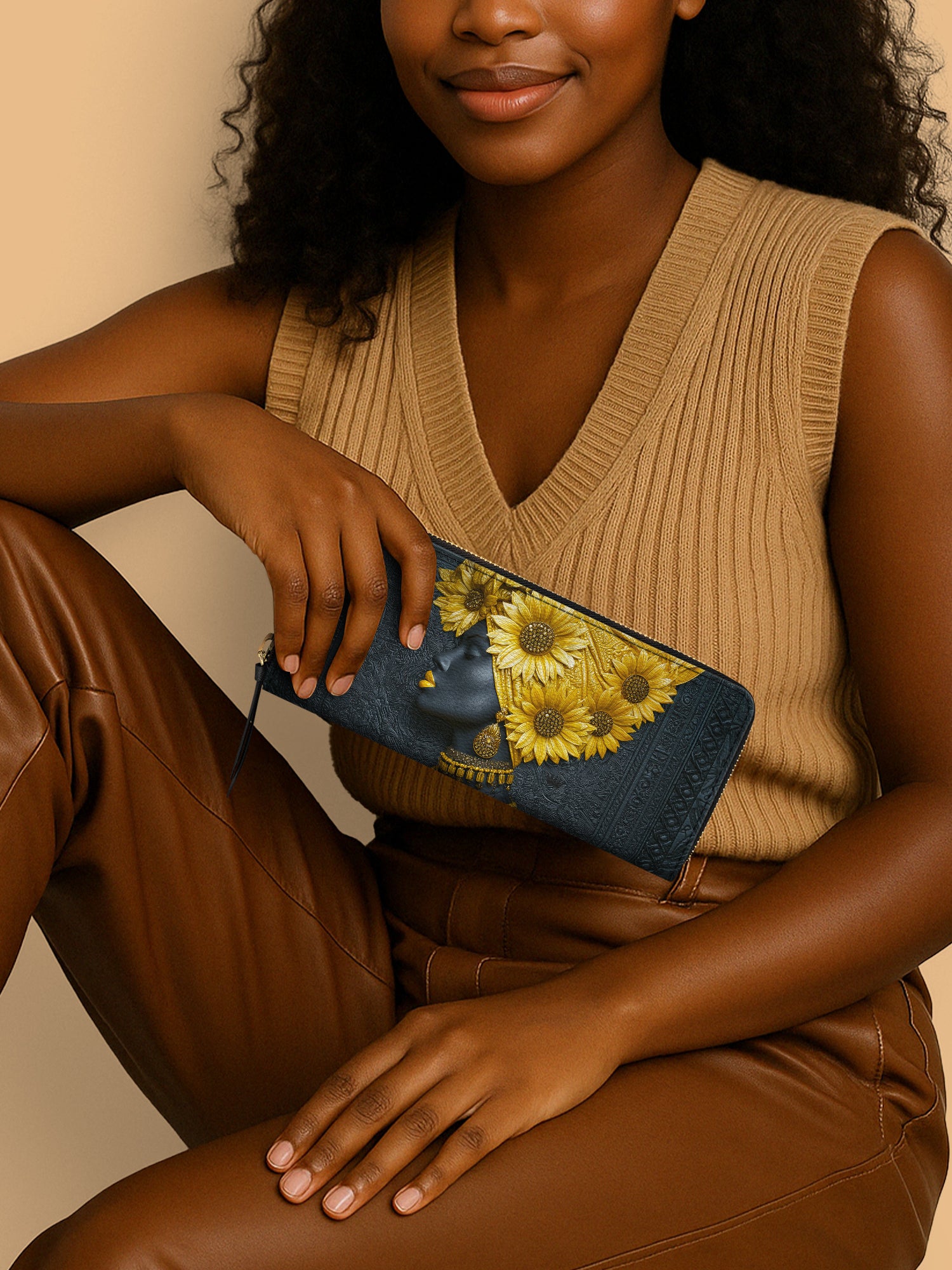 Sunflower Majesty Slimline Zippy Wallet QR0XD352