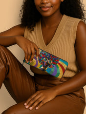 Afro Luxe Spiral Slimline Zippy Wallet QR0XD425