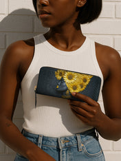 Sunflower Majesty Slimline Zippy Wallet QR0XD352
