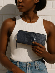 AfroGloss Leopard Slimline Zippy Wallet QR0XD487