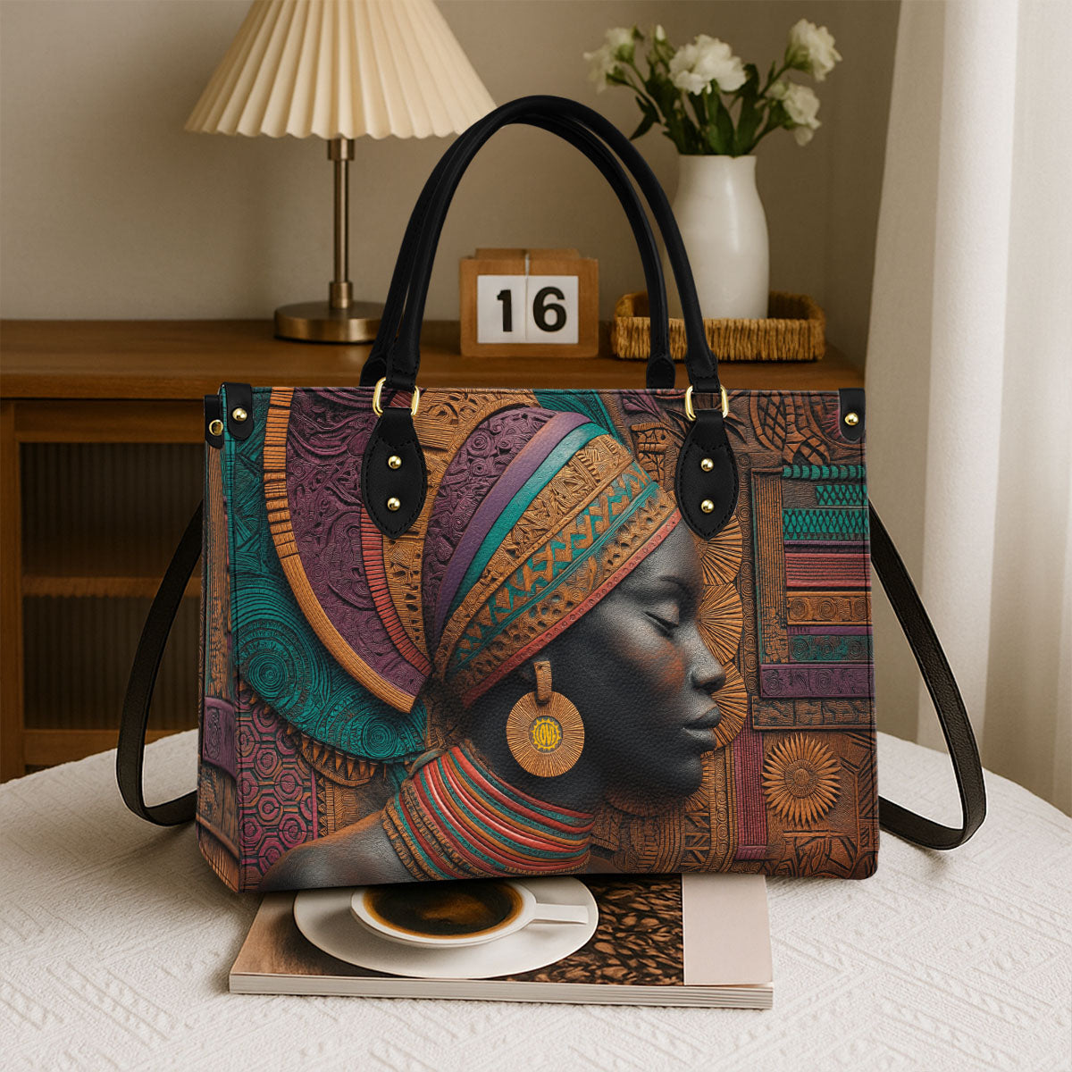 Regal Tapestry Premium Leather Handbag QR0TV057