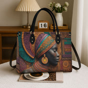 Regal Tapestry Premium Leather Handbag QR0TV057