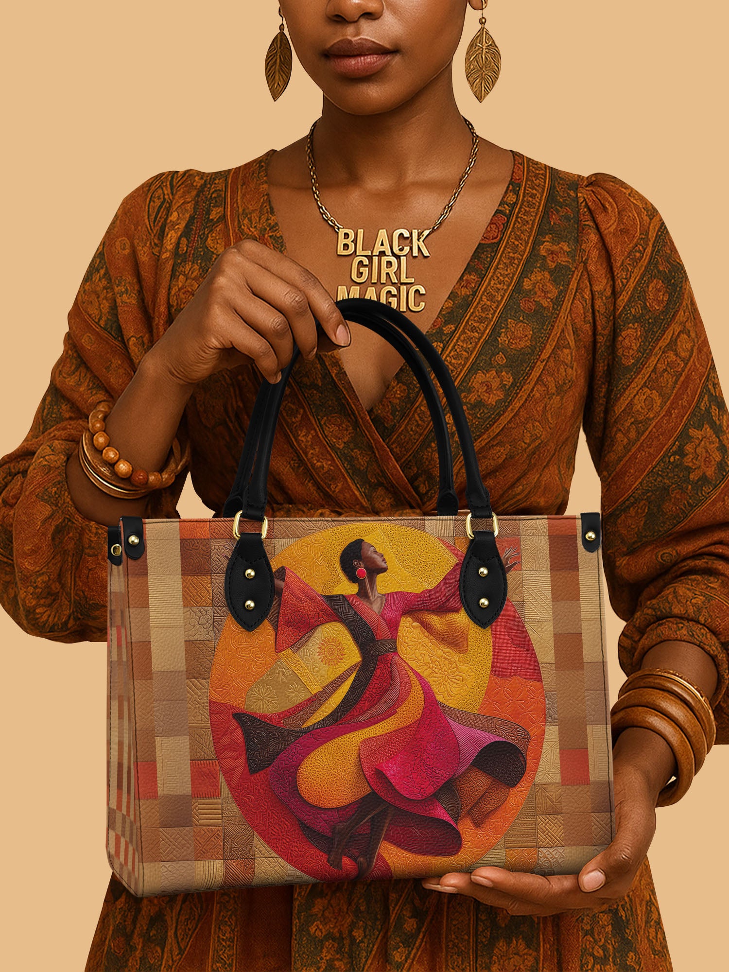 Unstoppable Rhythm Premium Leather Handbag QR0TD104