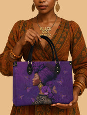 Empress Purple Premium Leather Handbag QR0HH111