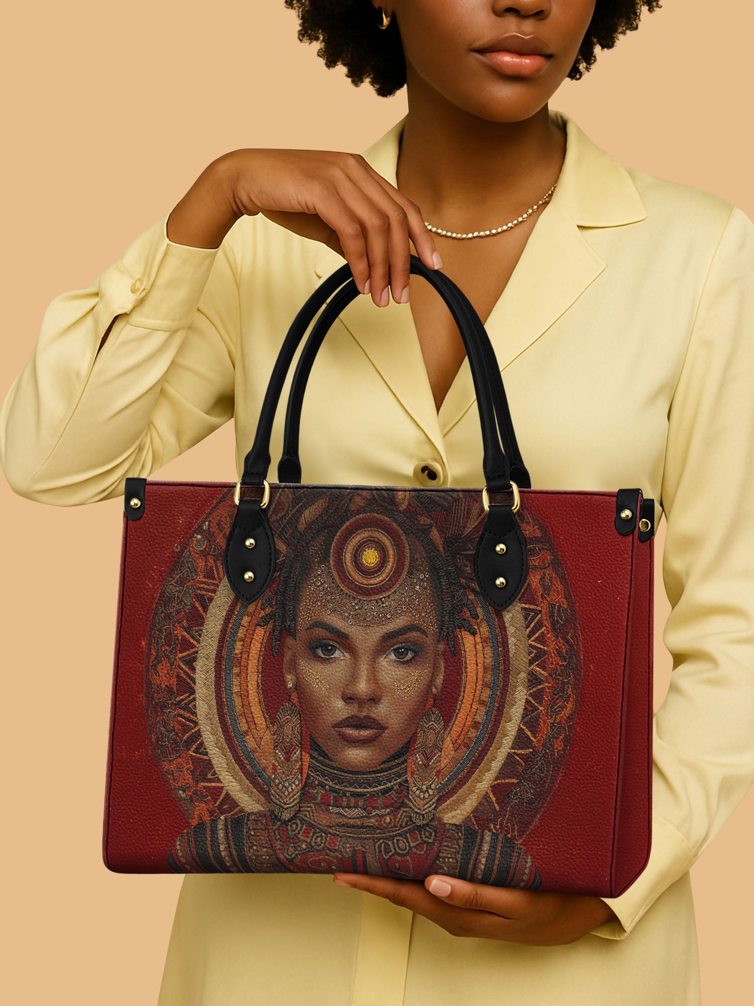 Ebony Aura Premium Leather Handbag QR0XD211